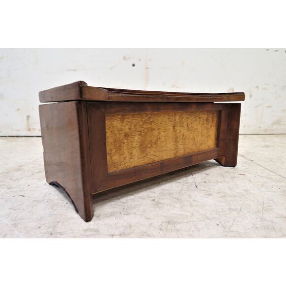 Vintage Jewelry Box Casket - English Mahogany Wood - Picture 4 of 8